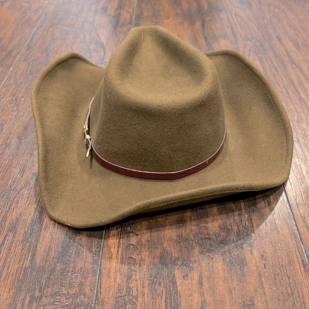 Mello Felt By Stetson Men’s Crushable Brown Hat 100% Wool Sz M/ L Made In USA - Picture 3 of 8